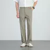 Spring Stretch Flat Front Casual Dress Pants