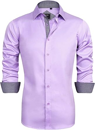 Regular Fit Patterned Stretch Mens Shirt