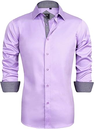 Regular Fit Patterned Stretch Mens Shirt