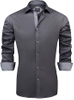 Stretch Patterned Mens Long Sleeve Shirt