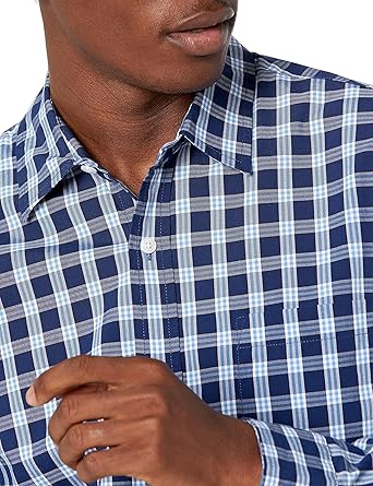 Men's Regular Fit Long Sleeve Business Poplin Shirt (8)