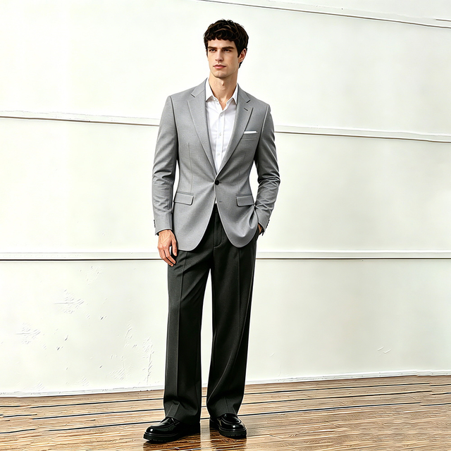 Men's Single-Breasted Business Blazer