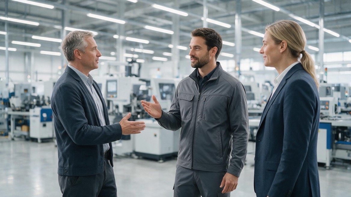 Professional Workwear At Factory Visit