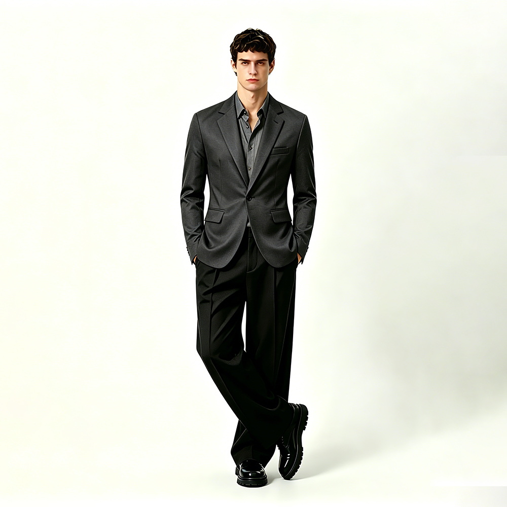 Men's Casual Solid Color Side Vents Blazer