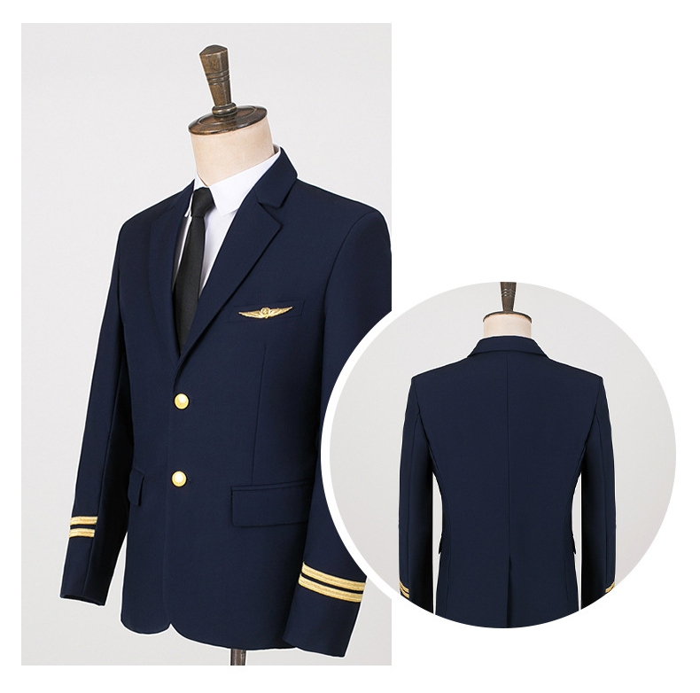 Single Breasted Blue Aviation Pilot Shirt (3)
