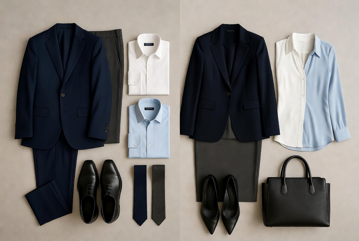 Graduation Suit Capsule Wardrobe Layout