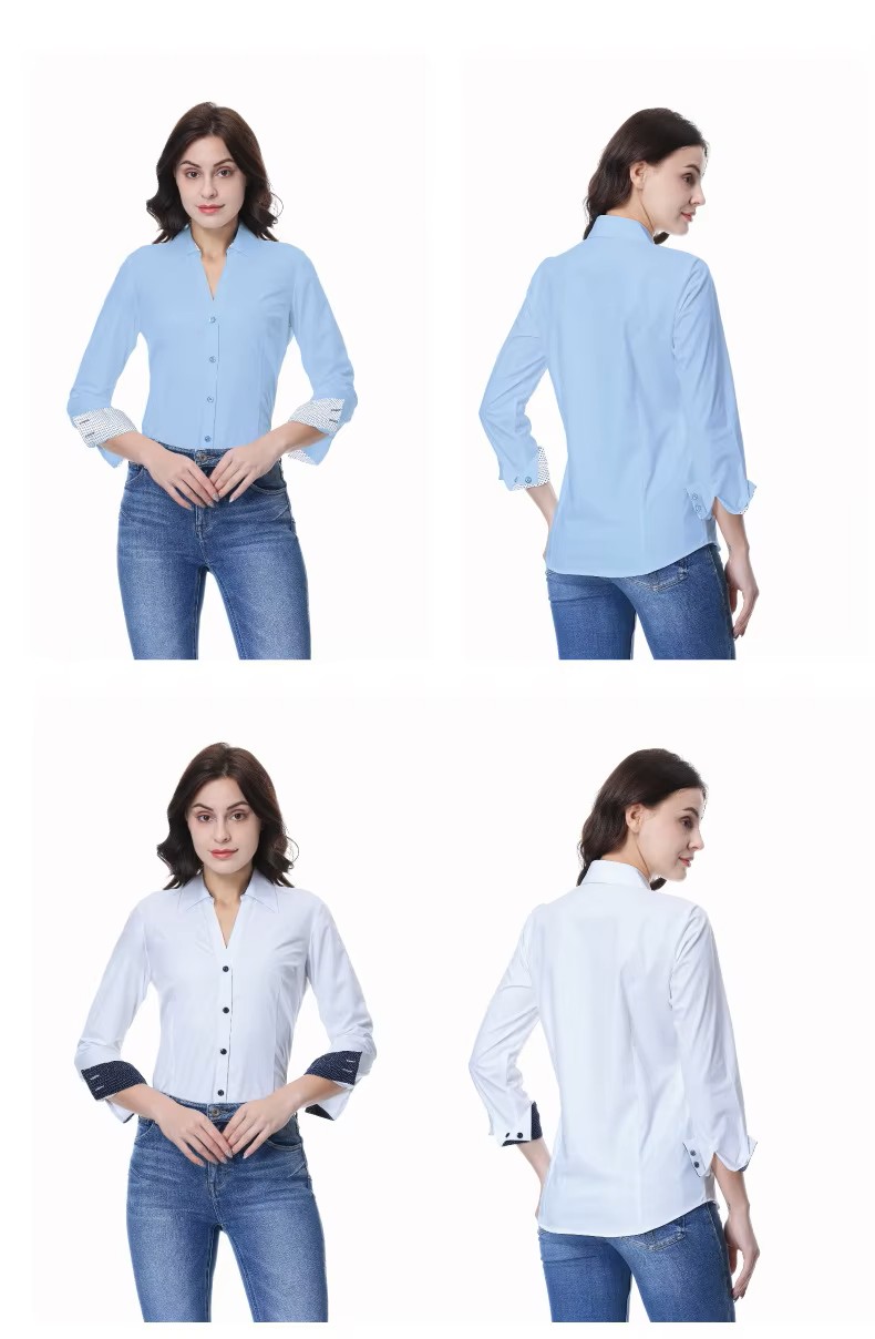 Womens Plus Size Office Non Iron Blouse (1)