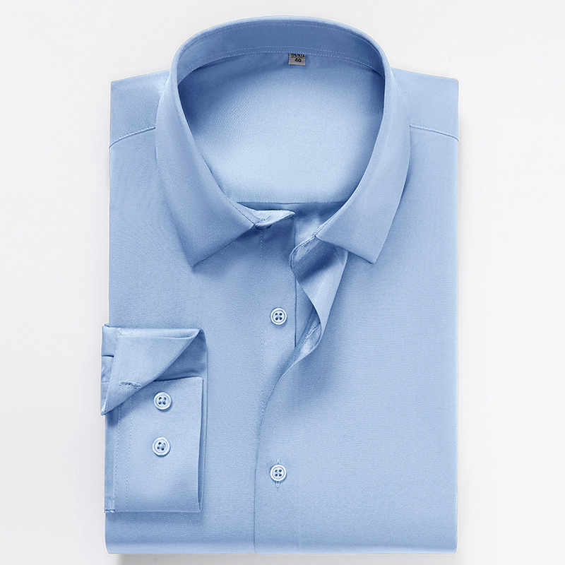 Mens Satin Silk Non Iron Business Dress Shirt (1)