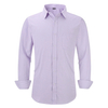 Mens Smart Casual Fine Check Striped Shirt