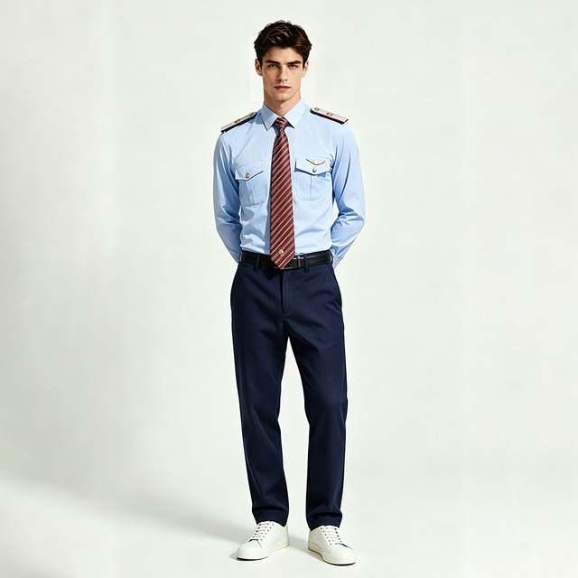 Mens Summer Cotton Fitted Railway Work Shirt