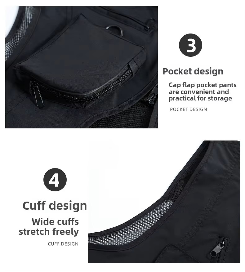 Unisex Printable Breathable Flap Pocket Work Vest (2)