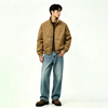 Mens Solid Stand Collar Casual Jacket