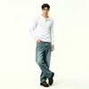 Mens Slub Cotton 4-Button Henley Long Sleeve Tee