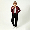 Women's Solid Zip Up Spring Autumn Jacket