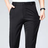 Mens Solid Stretch Straight Fit Dress Pants
