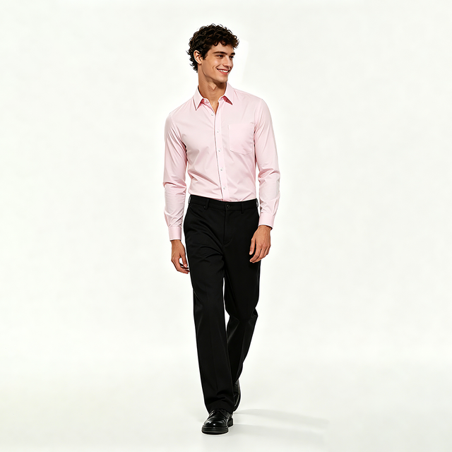 Mens Solid Easy Care Business Commute Shirt