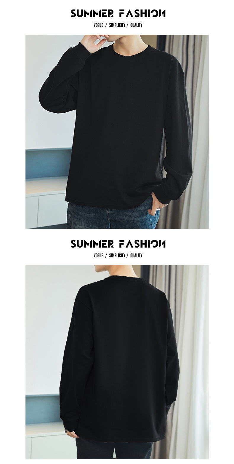100% Cotton Long-Sleeve Layering T-Shirt (2)