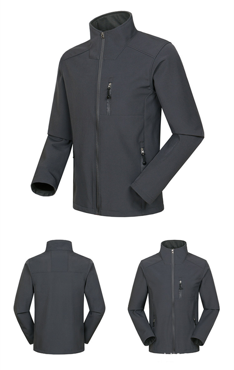 Stand Collar Softshell Outdoor Work Jacket (8)