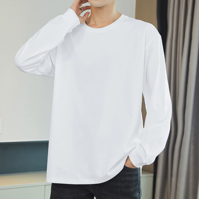 100% Cotton Long-Sleeve Layering T-Shirt