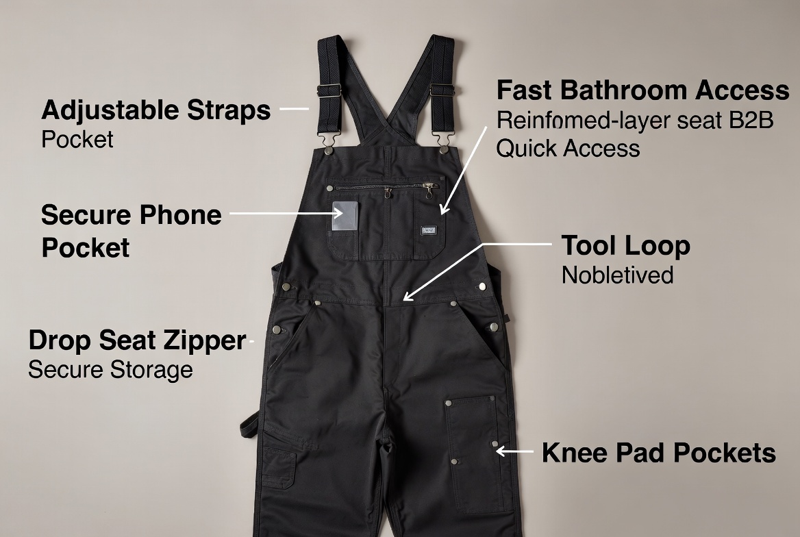 Work Overalls Feature Breakdown
