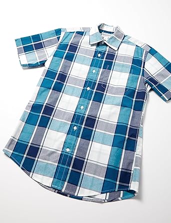Classic Mens Short Sleeve Poplin Shirt Regular Fit (9)