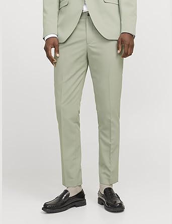 Mens Flat Front Dress Pants Formal Work Trousers (15)