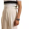 Mens Slim Fit Pleated Business Dress Pants