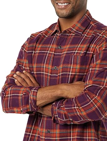 Mens Slim Fit Business Casual Flannel Shirt (3)