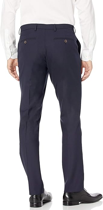 Mens Slim Fit Wrinkle Resistant Stretch Suit Pants (4)