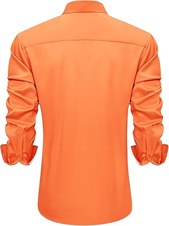 Stretch Patterned Mens Long Sleeve Shirt (6)