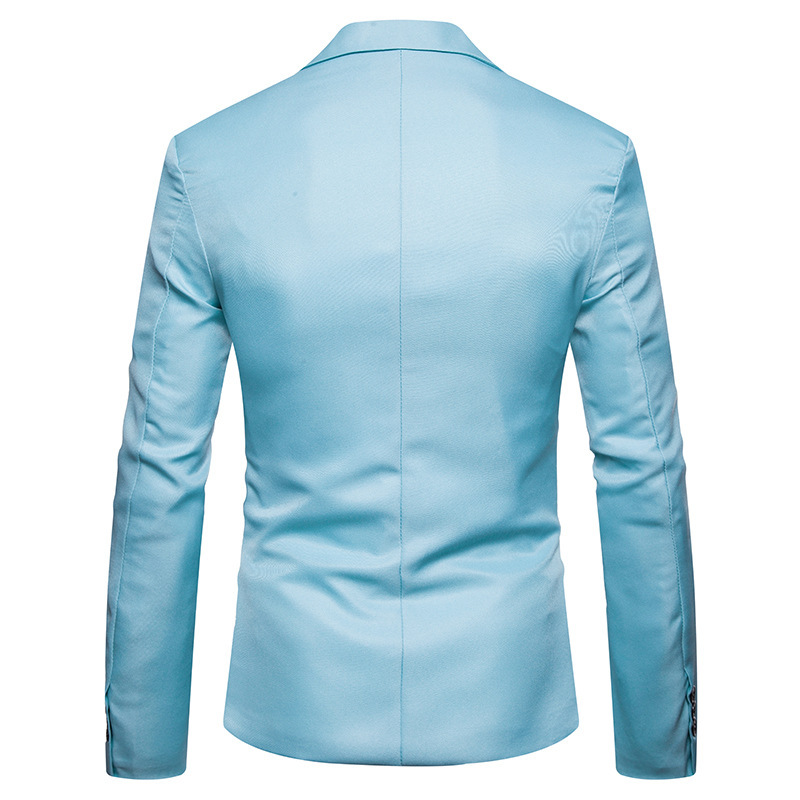 Solid Color Business Formal Two-Piece Suit (21)