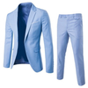Solid Color Business Formal Two-Piece Suit