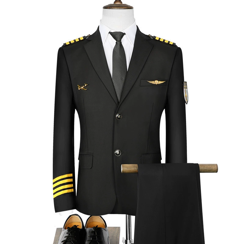 Mens Aviation Pilot Captain Uniform Suit (1)