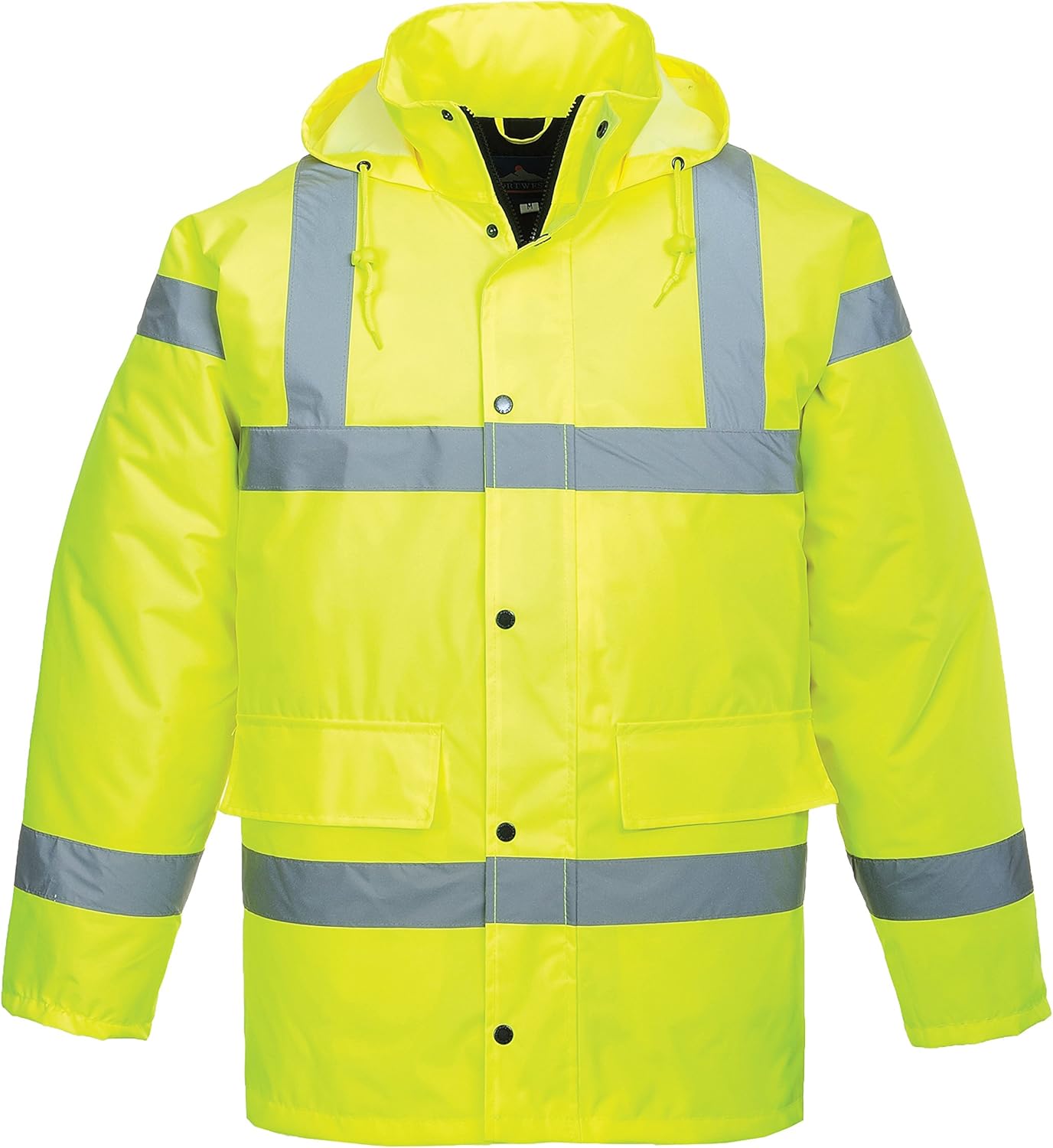 Hi Vis Contrast Yellow Navy Safety Jacket (2)