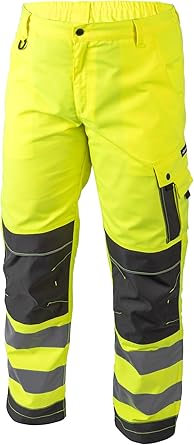 Hi-Vis Trousers with Knee Pad Pockets