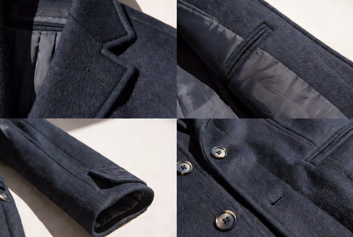 Winter Coat Fit and Construction Detail Closeup