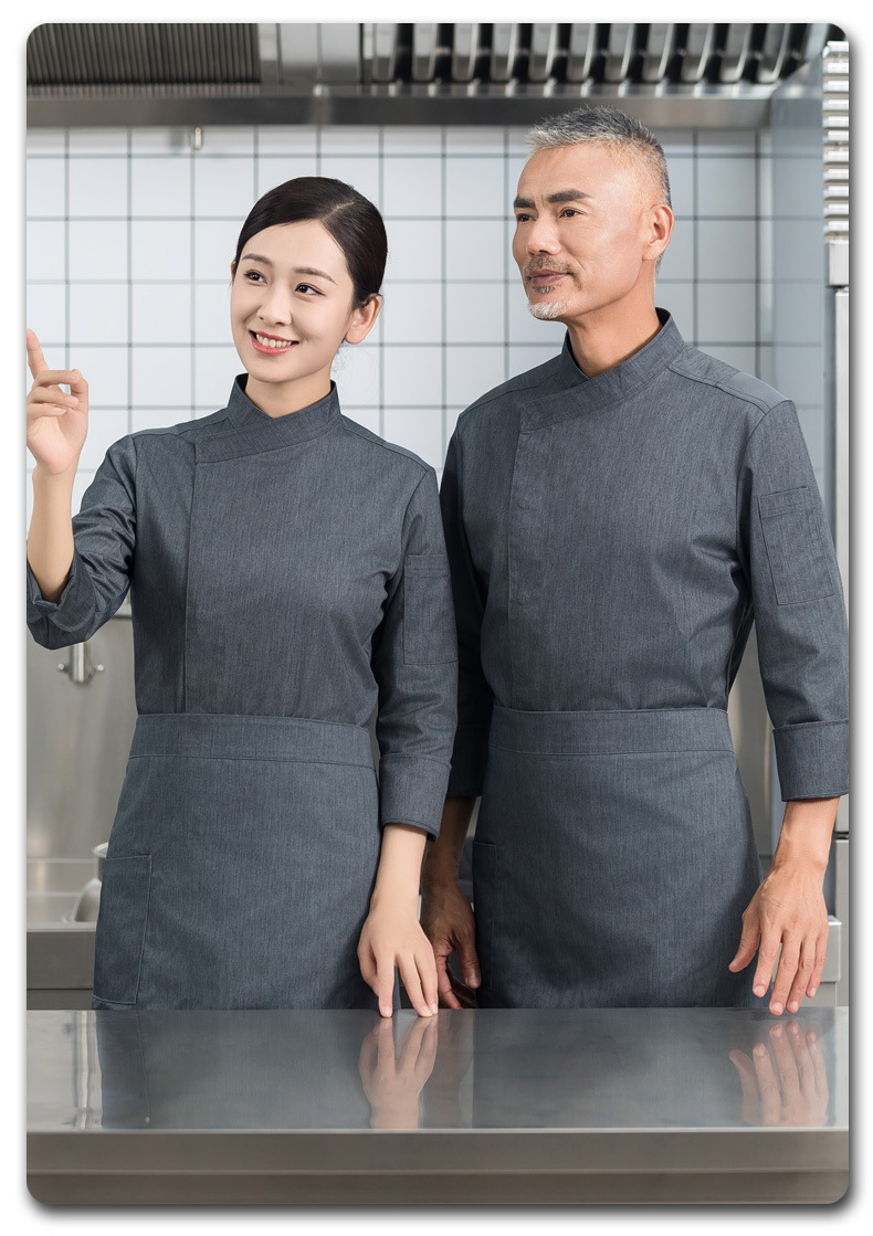 Unisex Plus Size Autumn Winter Chef Uniform (2)