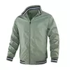 Mens Solid Casual Spring Autumn Jacket