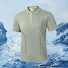Mens Ice Silk Quick Dry Breathable Polo Shirt