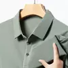 Mens Solid Lightweight Business Summer Polo Shirt