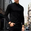 Mens Half High Neck Loose Casual Base Layer Top